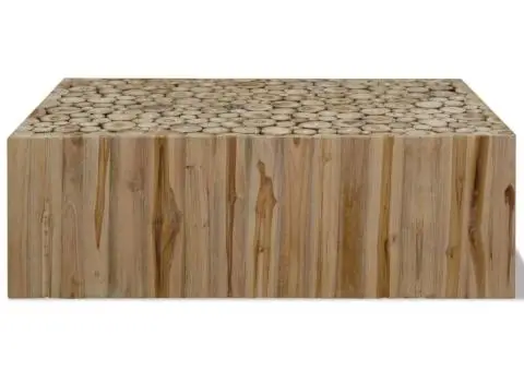 Măsuță de cafea, 90x50x30 cm, tec natural - 2/5