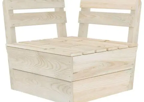 Canapea de grădină din paleți, 2 locuri, lemn de molid tratat - 4/5