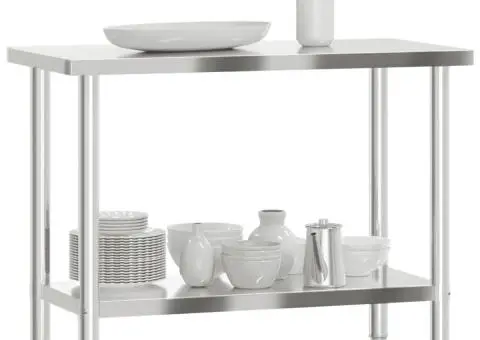 Masă de lucru pentru bucătărie, 110x55x85 cm, oțel inoxidabil - 4/5