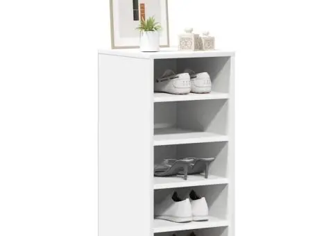 Pantofar, alb, 31,5x35x70 cm, PAL - 3/5