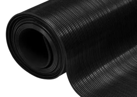 Covor de cauciuc anti-alunecare, 1,5 x 2 m, 3 mm, nervuri fine - 1/4