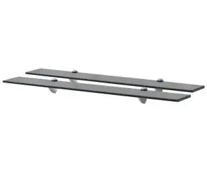vidaXL Rafturi suspendate, 2 buc., 80 x 10 cm, sticlă, 8 mm