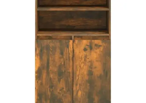 Dulap înalt, stejar fumuriu, 60x36x110 cm, lemn prelucrat - 3/5