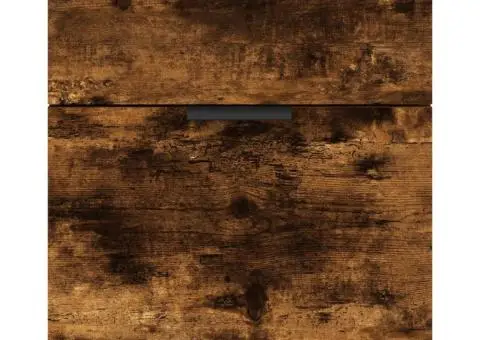 Fișet mobil cu roți, stejar fumuriu, 45x38x54 cm lemn prelucrat - 3/5