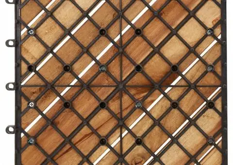 Plăci pardoseală, 30 buc., maro, 30x30 cm, lemn masiv de acacia - 4/5