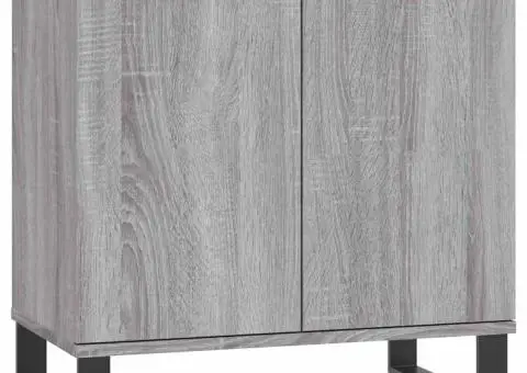 Dulap de baie, gri sonoma, 58x33x60 cm, lemn prelucrat - 2/5