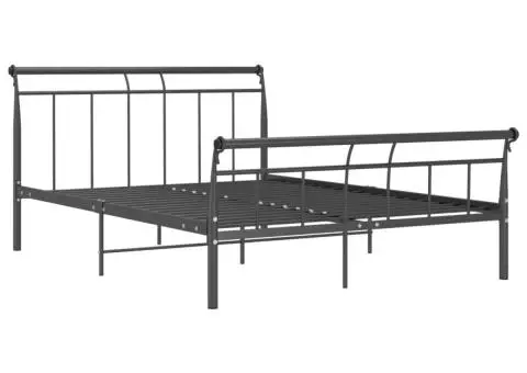 Cadru de pat, negru, 140x200 cm, metal - 2/5