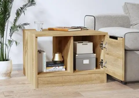 Măsuță de cafea, stejar sonoma, 50x50x36 cm, lemn prelucrat - 3/5