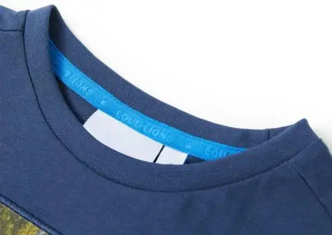 Tricou pentru copii, albastru închis, 116 - 3/5