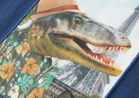 Tricou pentru copii, albastru închis, 116 - 4/5