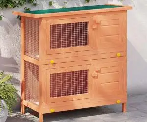 Cușcă de exterior iepuri cușcă adăpost animale mici, 4 uși, lemn