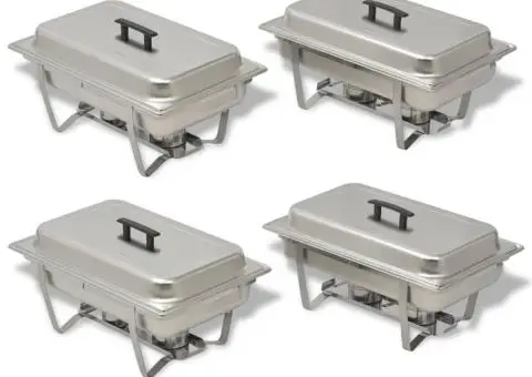 Set vase încălzire mâncare, 4 piese, oțel inoxidabil - 2/5