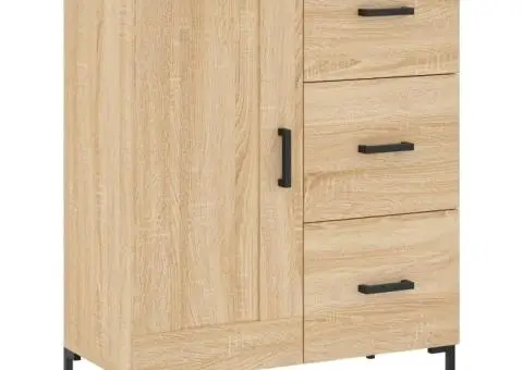 Servantă, stejar sonoma, 69,5x34x90 cm, lemn compozit - 2/5