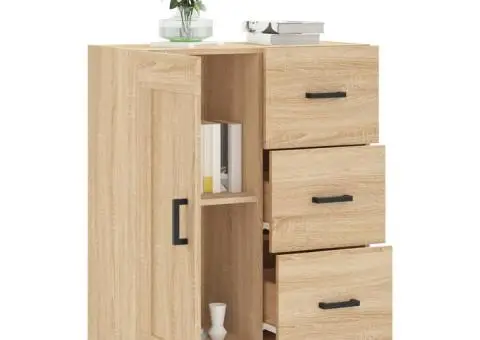 Servantă, stejar sonoma, 69,5x34x90 cm, lemn compozit - 4/5