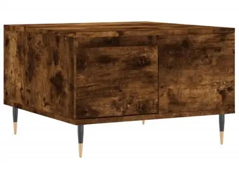 Măsuță de cafea, stejar afumat, 55x55x36,5 cm, lemn prelucrat - 2/5