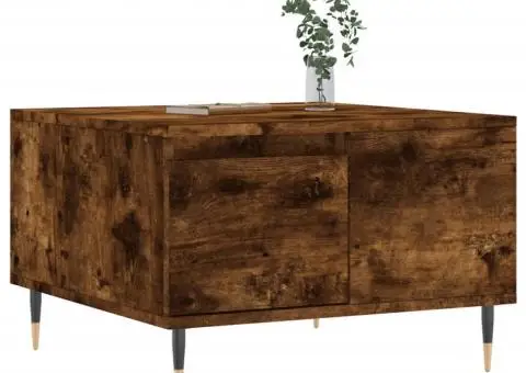 Măsuță de cafea, stejar afumat, 55x55x36,5 cm, lemn prelucrat - 3/5