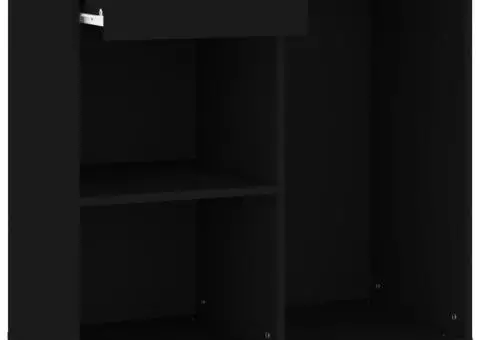 Dulap pentru cosmetice, negru, 80x40x75 cm, lemn prelucrat - 2/5