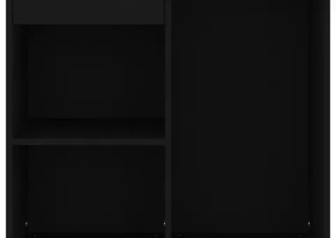 Dulap pentru cosmetice, negru, 80x40x75 cm, lemn prelucrat - 4/5