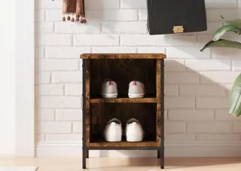 Pantofar, stejar fumuriu, 38x35x50 cm, lemn compozit - 1/5