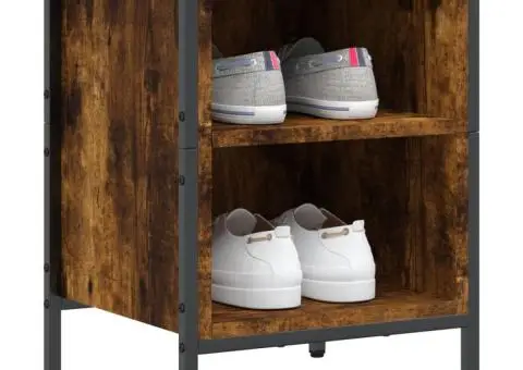 Pantofar, stejar fumuriu, 38x35x50 cm, lemn compozit - 3/5