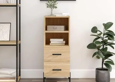 Servantă, stejar sonoma, 34,5x34x90 cm, lemn compozit - 1/5