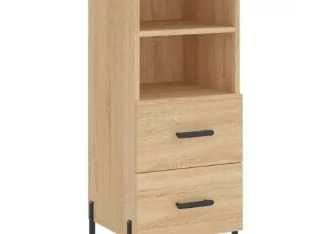 Servantă, stejar sonoma, 34,5x34x90 cm, lemn compozit - 2/5