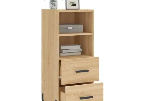 Servantă, stejar sonoma, 34,5x34x90 cm, lemn compozit - 4/5