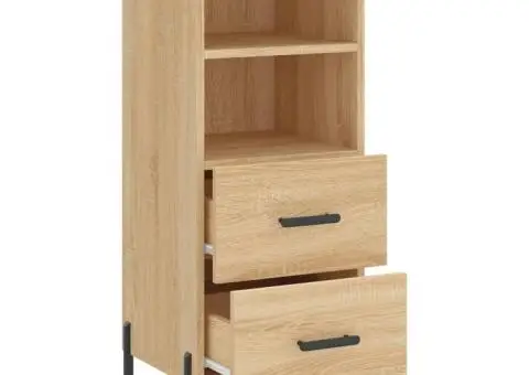 Servantă, stejar sonoma, 34,5x34x90 cm, lemn compozit - 5/5