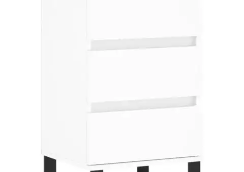 Servantă, alb, 40x35x70 cm, lemn prelucrat - 2/5