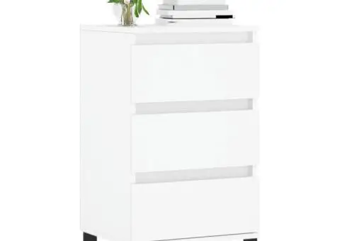 Servantă, alb, 40x35x70 cm, lemn prelucrat - 3/5