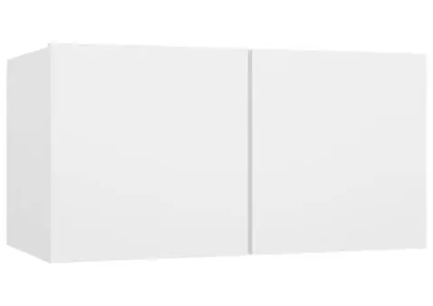 Set dulapuri TV, 6 piese, alb, lemn prelucrat - 4/5