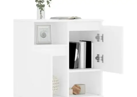 Servantă, alb, 60x35x70 cm, lemn prelucrat - 4/5