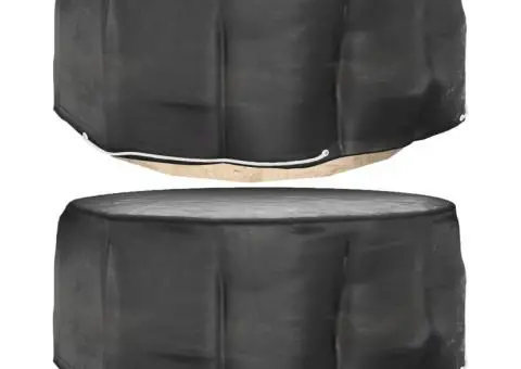 Huse mobilier de grădină, 2 buc., 10 ocheți, rotund, Ø230x90 cm - 1/5