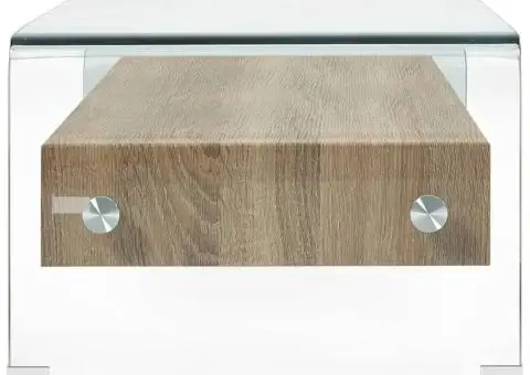 Măsuță de cafea, transparent, 98x45x31 cm, sticlă securizată - 3/5