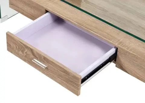 Măsuță de cafea, transparent, 98x45x31 cm, sticlă securizată - 4/5