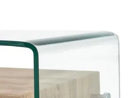 Măsuță de cafea, transparent, 98x45x31 cm, sticlă securizată - 5/5