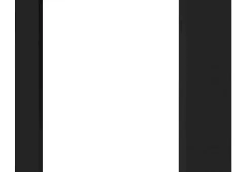 Masă de bar cu raft de depozitare, negru, 102x50x103,5 cm, PAL - 5/5