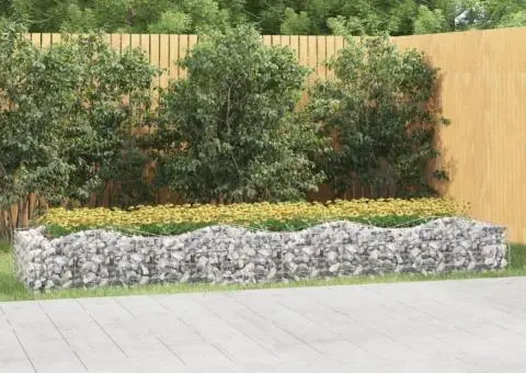 Strat înălțat cu gabion arcuit, 400x100x50 cm, fier galvanizat - 1/5