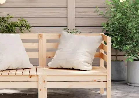 Canapea de colț pentru grădină, lemn masiv de pin - 3/5