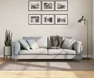 vidaXL Covor pufos "PAMPLONA" cu fire înalte, bej modern, 100x200 cm