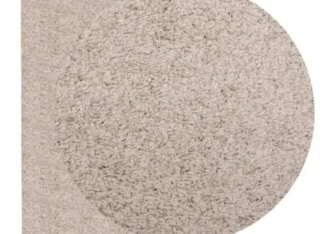 Covor pufos "PAMPLONA" cu fire înalte, bej modern, 100x200 cm - 3/5