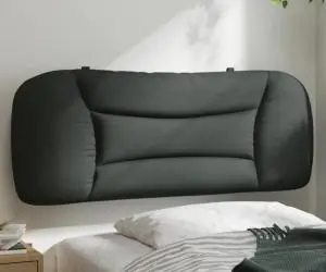 vidaXL Pernă pentru tăblie de pat, gri închis, 100 cm, material textil