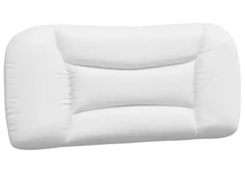 Pernă pentru tăblie pat, alb, 80 cm, piele artificială - 2/5