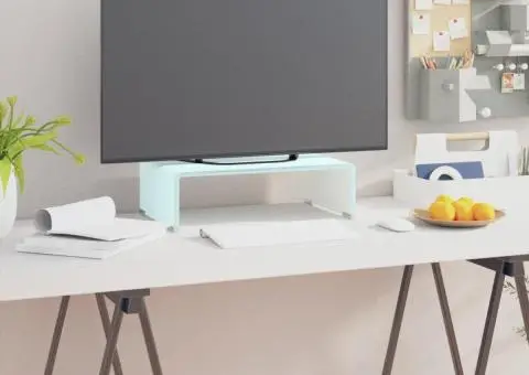 Stativ TV/Suport monitor, sticlă, verde, 40 x 25 x 11 cm - 1/5