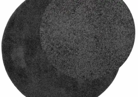 Covor pufos "PAMPLONA" cu fire înalte, antracit modern Ø 240 cm - 3/5