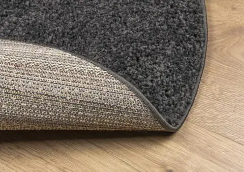 Covor pufos "PAMPLONA" cu fire înalte, antracit modern Ø 240 cm - 5/5