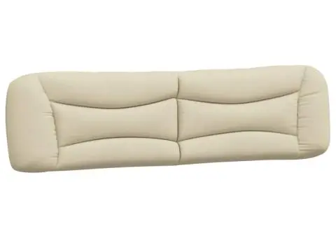 Pernă pentru tăblie de pat, crem, 200 cm, material textil - 2/5