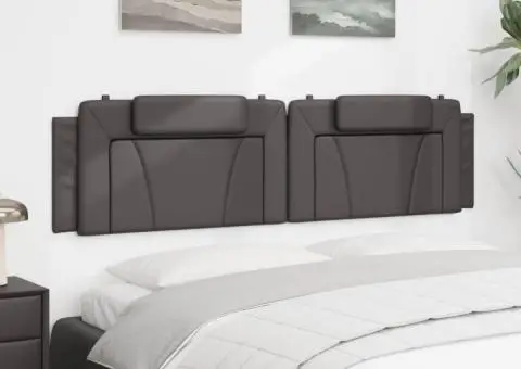 Pernă pentru tăblie, gri, 200 cm, piele artificială - 4/5