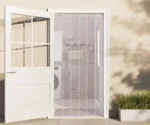vidaXL Perdea pentru ușă, transparent, 200 mmx1,6 mm 25 m, PVC