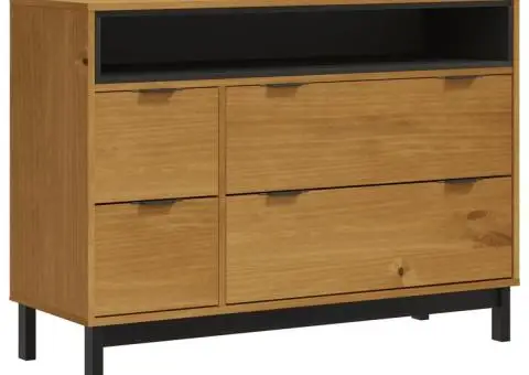 Dulap cu sertar „FLAM” 110x40x80 cm, lemn masiv de pin - 2/5